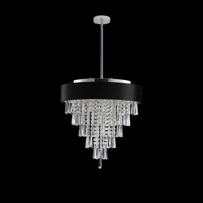 Clear Five Light Crystal Chandelier With Clear Shades