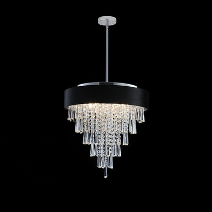 Clear Five Light Crystal Chandelier With Clear Shades
