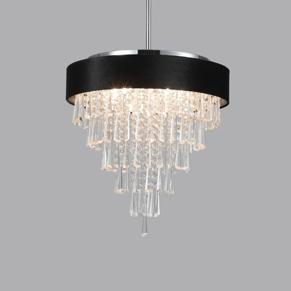 Clear Five Light Crystal Chandelier With Clear Shades
