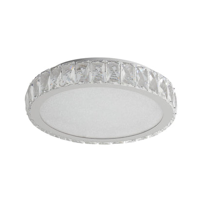 Clear Crystal Flush Chandelier With Clear Shades