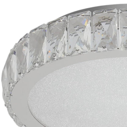 Clear Crystal Flush Chandelier With Clear Shades