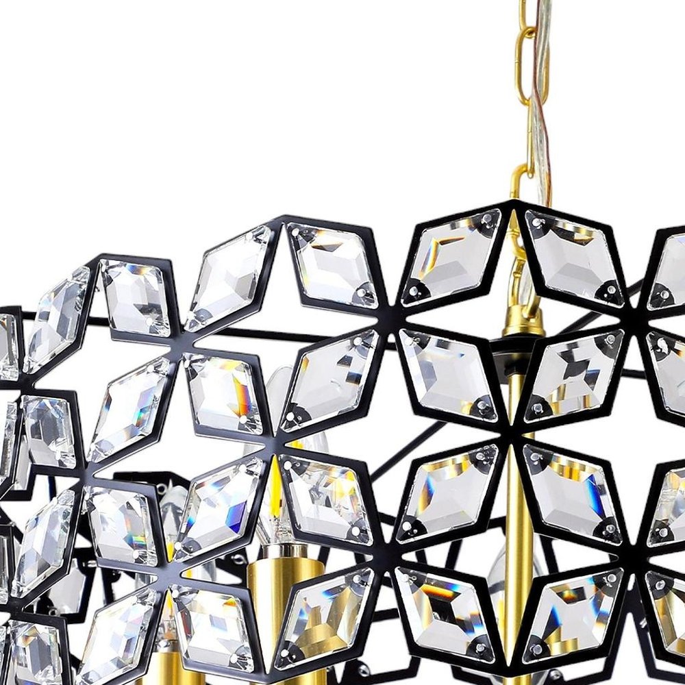 Clear Five Light Crystal Chandelier With Clear Shades