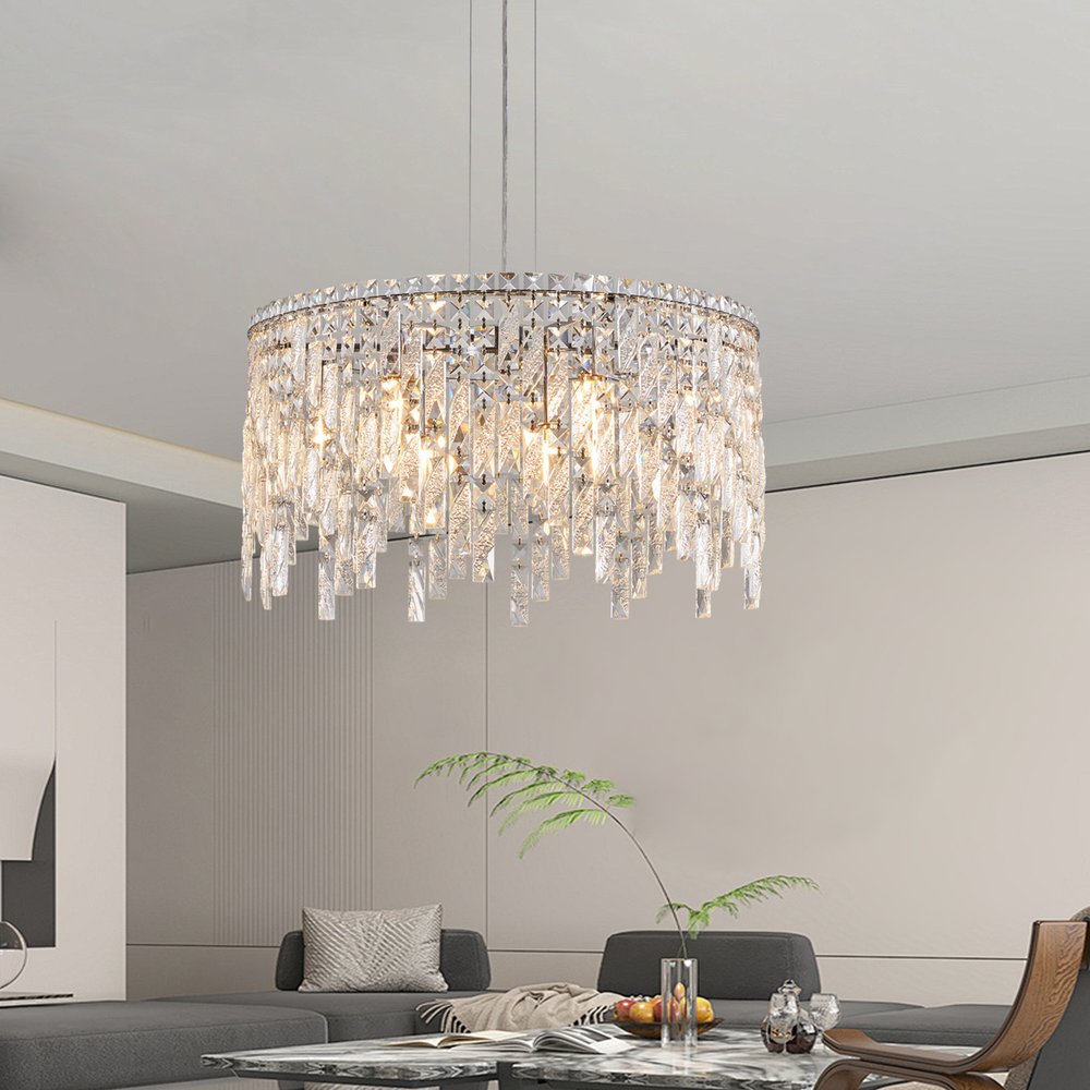 Silver Chandelier Metal Ceiling Light