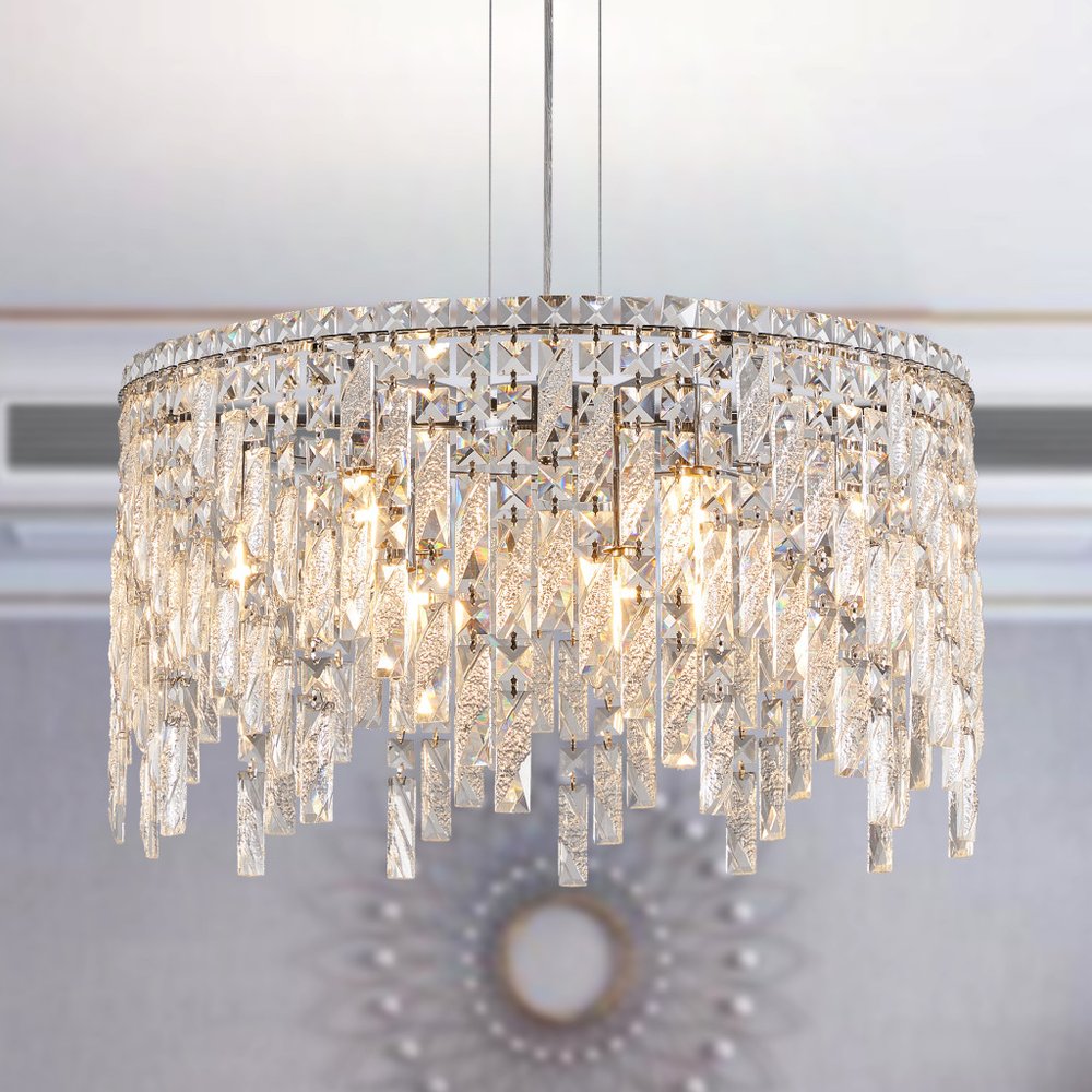Silver Chandelier Metal Ceiling Light