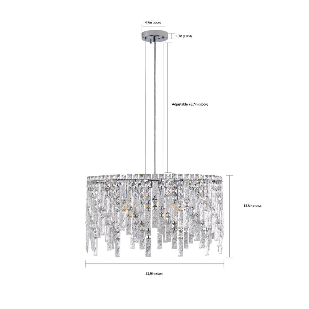 Silver Chandelier Metal Ceiling Light