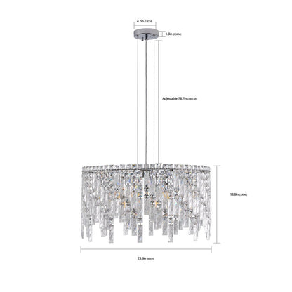 Silver Chandelier Metal Ceiling Light