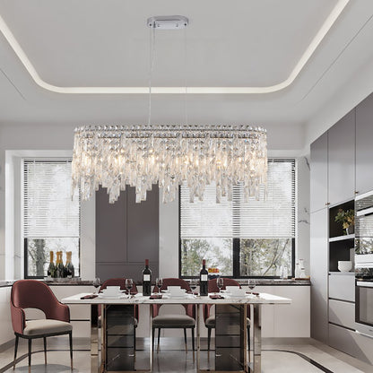 Silver Chandelier Metal Ceiling Light