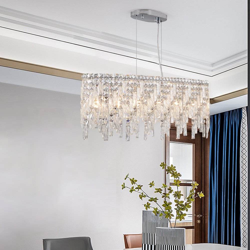 Silver Chandelier Metal Ceiling Light