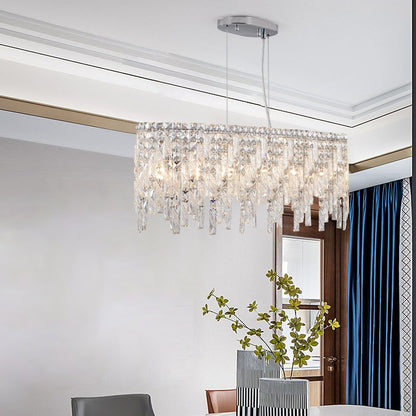 Silver Chandelier Metal Ceiling Light