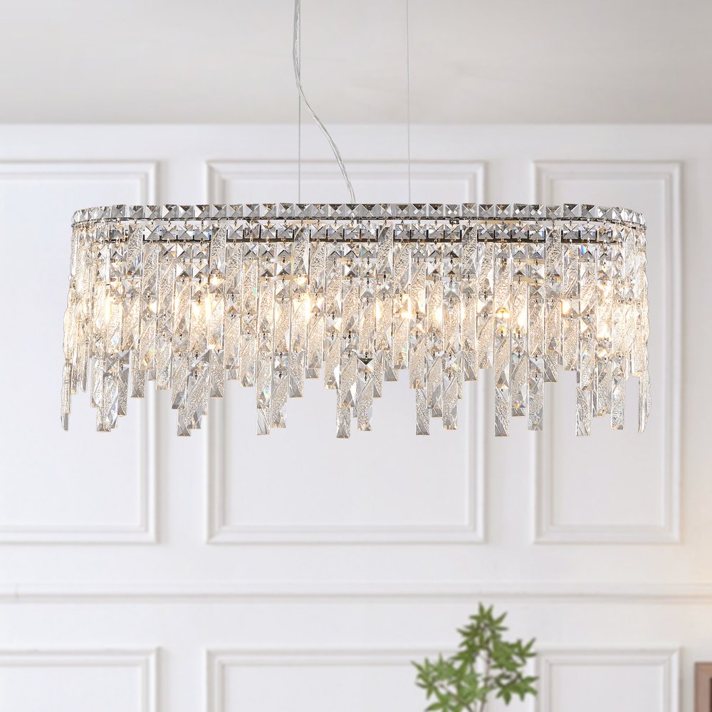 Silver Chandelier Metal Ceiling Light