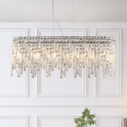 Silver Chandelier Metal Ceiling Light