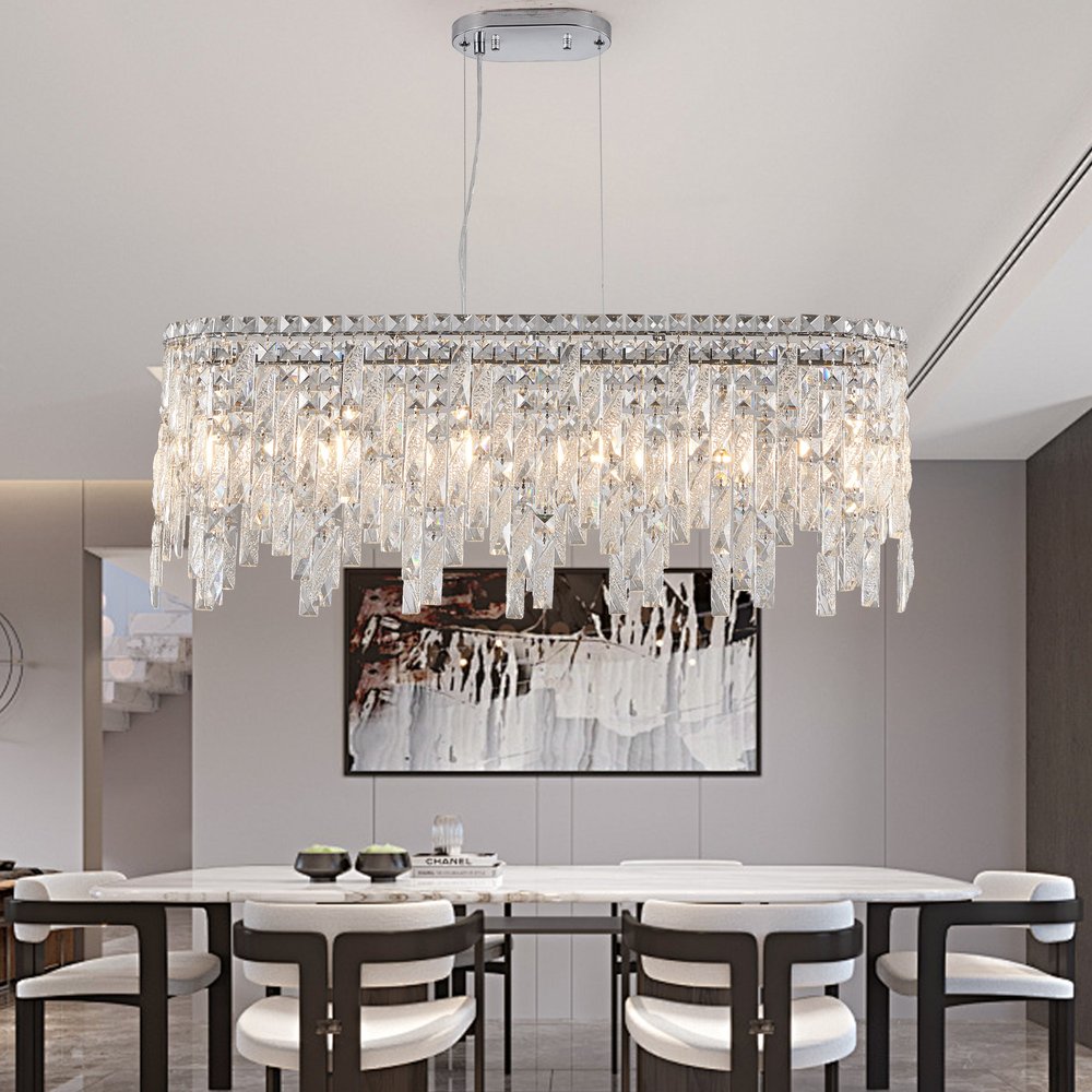 Silver Chandelier Metal Ceiling Light