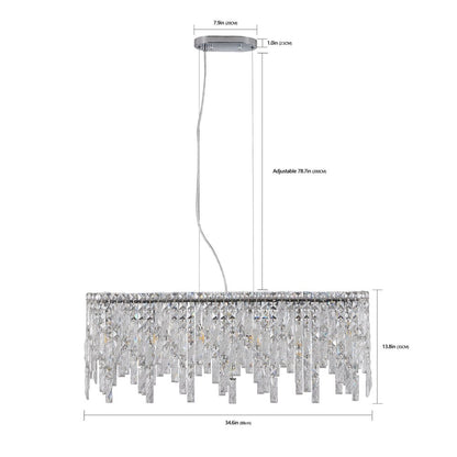 Silver Chandelier Metal Ceiling Light