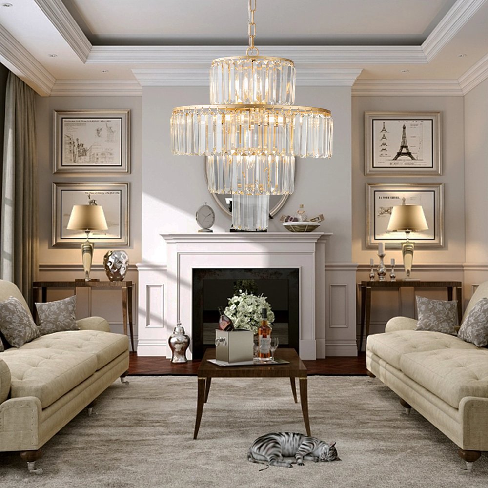 Gold Chandelier Metal Ceiling Light