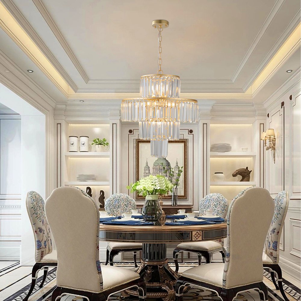 Gold Chandelier Metal Ceiling Light