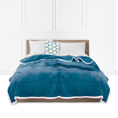 79" X 87" Blue Flannel Woven Throw Blanket