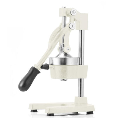 7" White Black And Silver Stainless Steel Manual Juicer