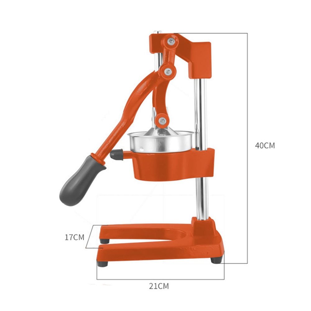 7" Orange Cast Iron Manual Juicer