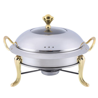 11" Silver Stainless Steel Chafing Dish With Stand