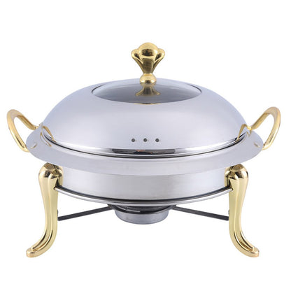 11" Silver Stainless Steel Chafing Dish With Stand