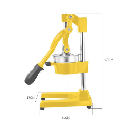 7" Yellow Black And Silver Stainless Steel Manual Juicer