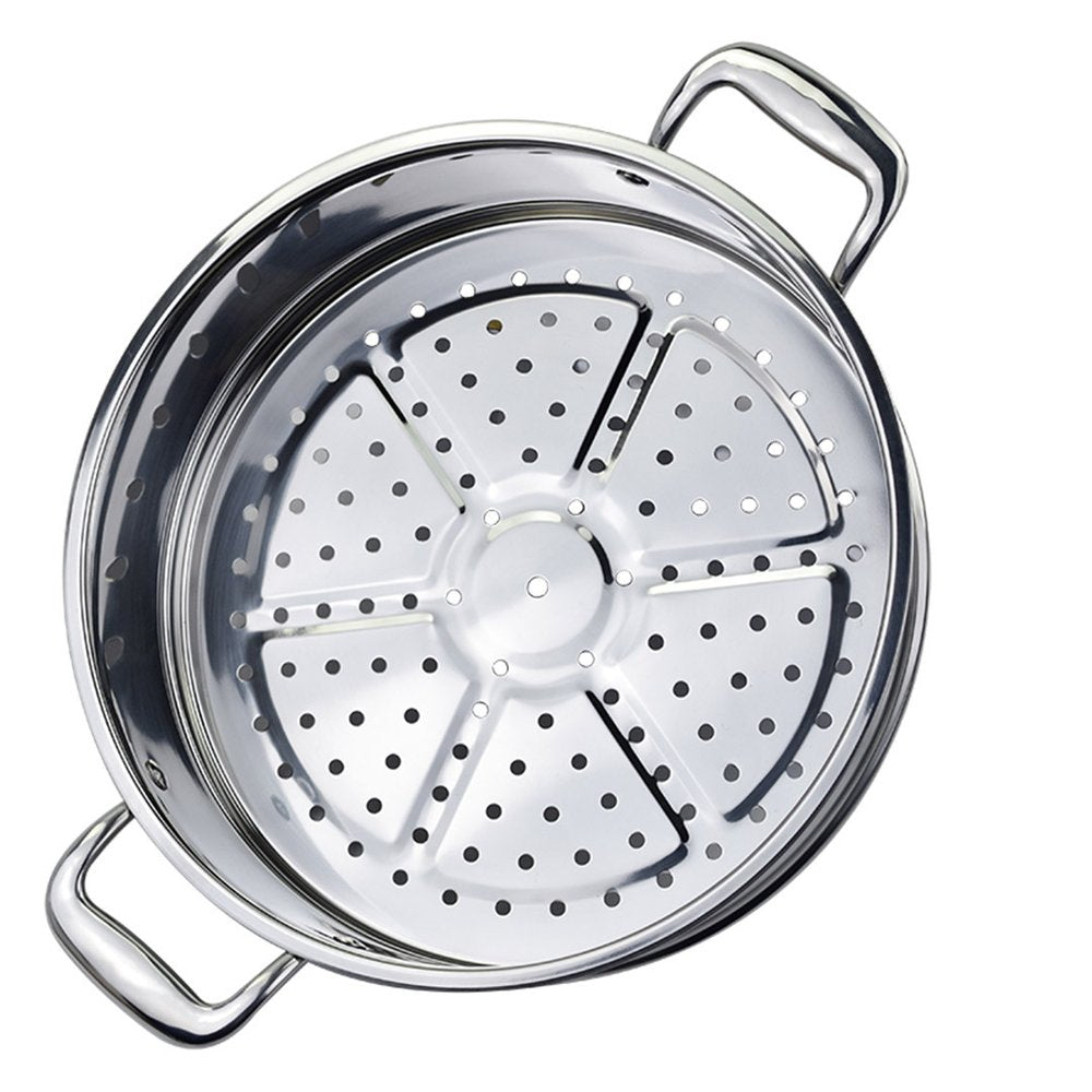13" Silver Stainless Steel Food Steamer