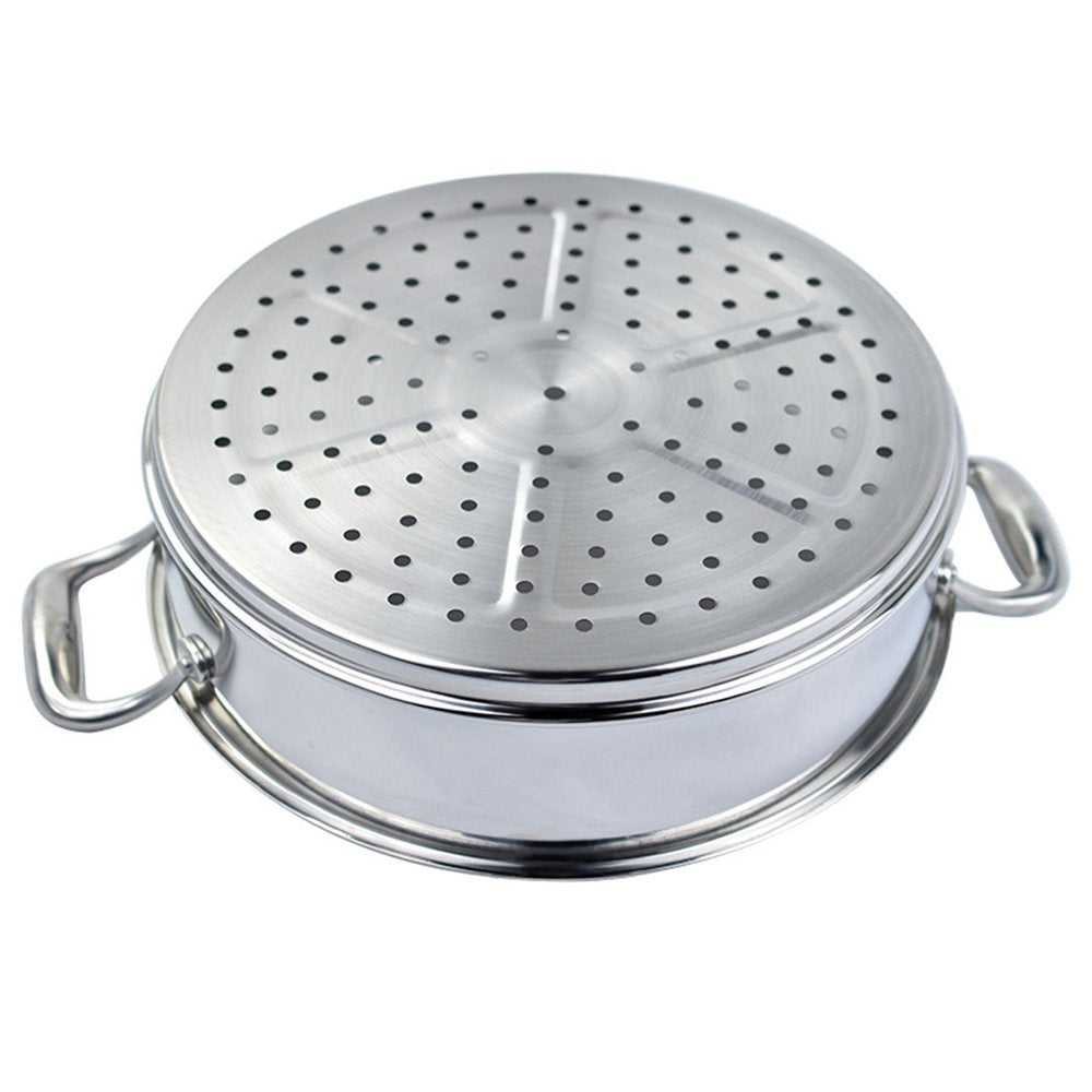 13" Silver Stainless Steel Food Steamer