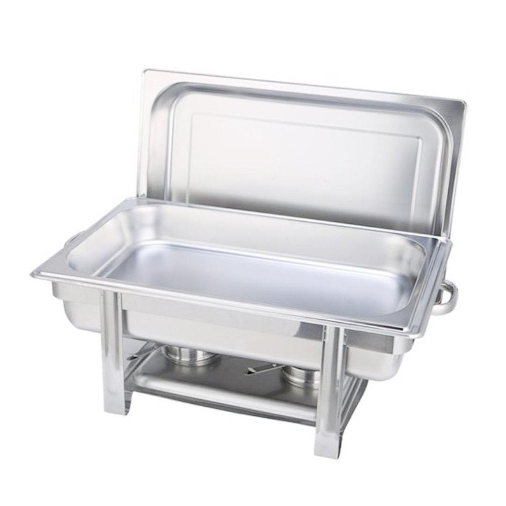 9" Silver Stainless Steel Chafing Dish With Stand