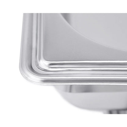 9" Silver Stainless Steel Chafing Dish With Stand