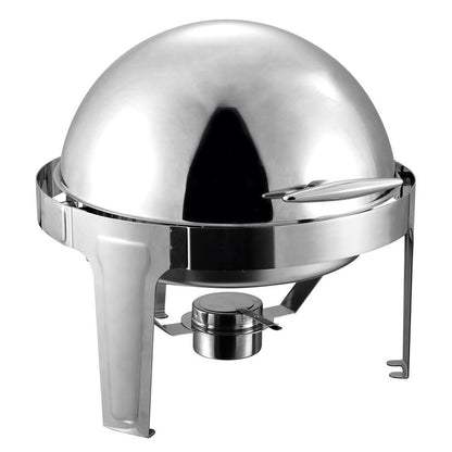 19" Silver Stainless Steel Chafing Dish With Stand