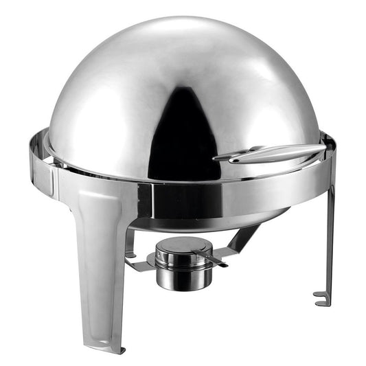 19" Silver Stainless Steel Chafing Dish With Stand