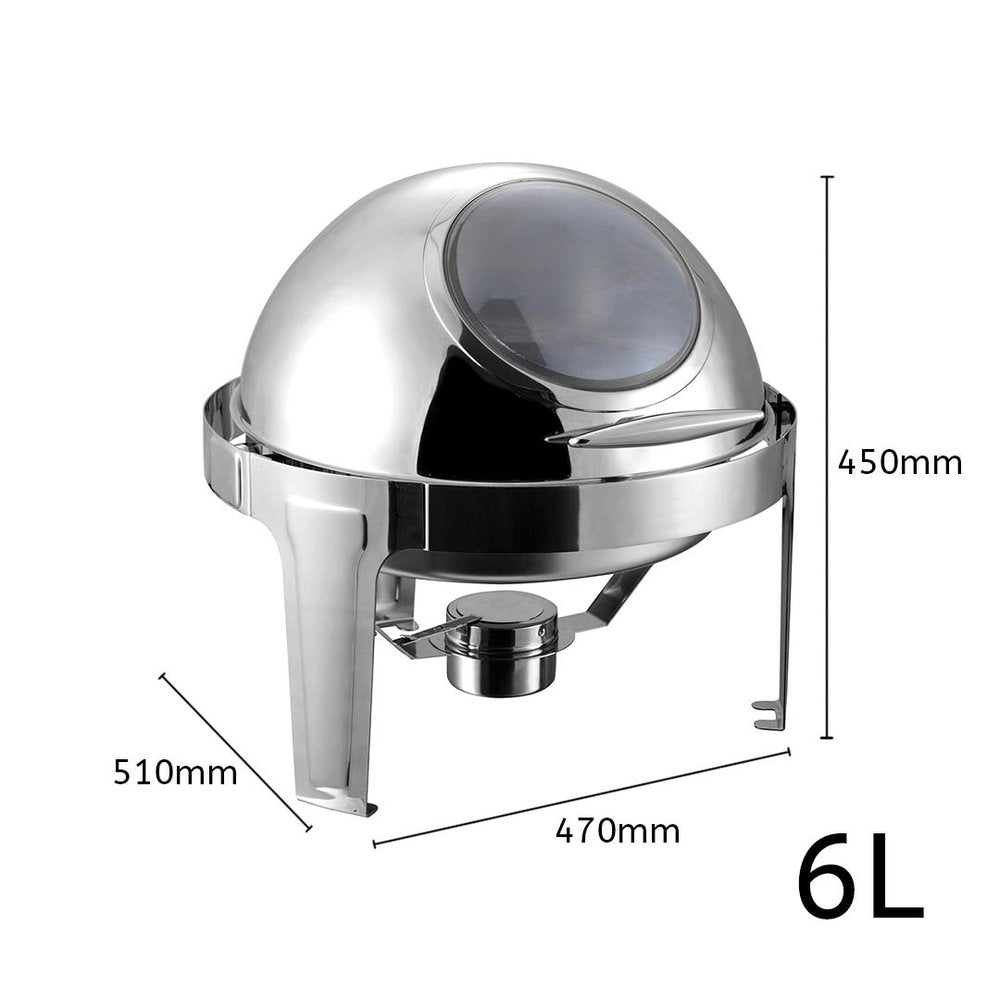 20" Silver Stainless Steel Chafing Dish With Stand