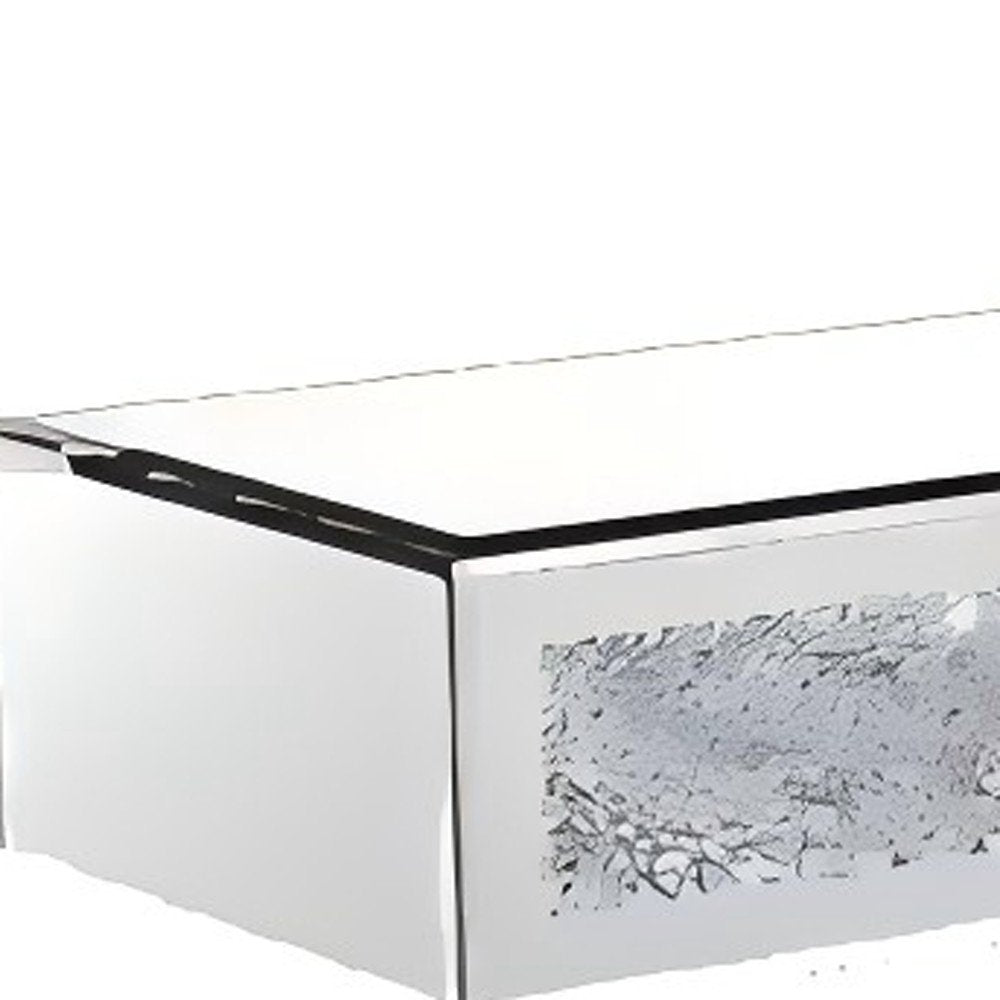 47" Clear Glass Wall Mounted Floating Shelf