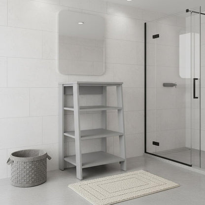 17" White Wood Bathroom Shelves