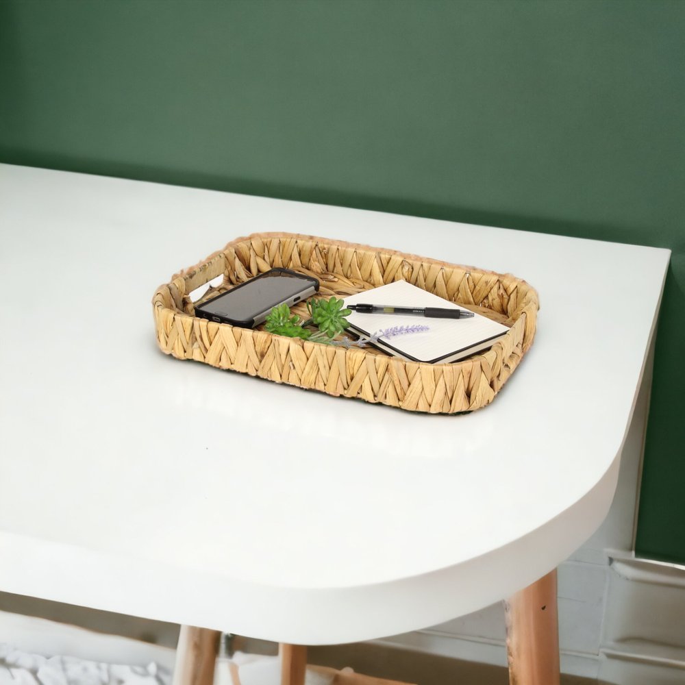 Set of Three Natural Water Hyacinth Basket