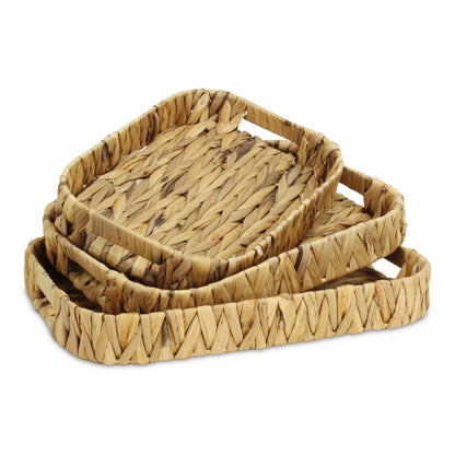 Set of Three Natural Water Hyacinth Basket