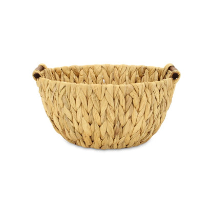 13" Natural Woven Water Hyacinth Basket