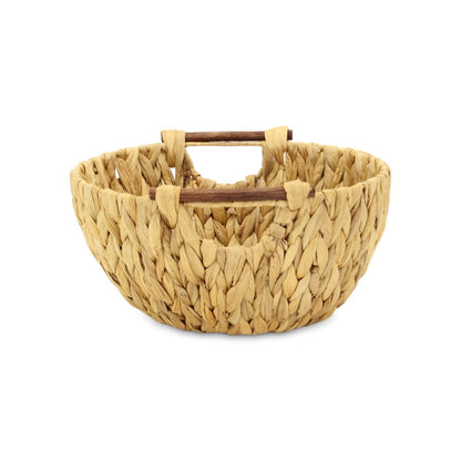 13" Natural Woven Water Hyacinth Basket