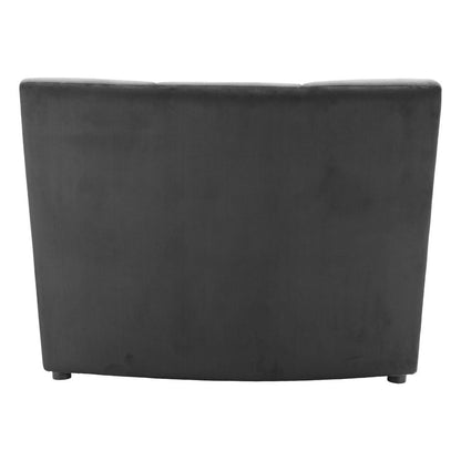 42" Black Velvet Modular Sofa