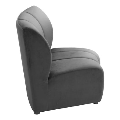 42" Black Velvet Modular Sofa