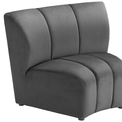 42" Black Velvet Modular Sofa
