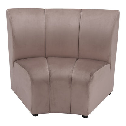 42" Beige Velvet Modular Sofa