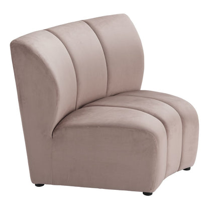 42" Beige Velvet Modular Sofa