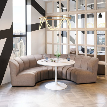 42" Beige Velvet Modular Sofa