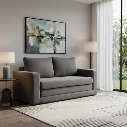 63" Gray Fabric Sleeper Sofa