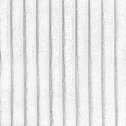 150" White Fabric Sofa