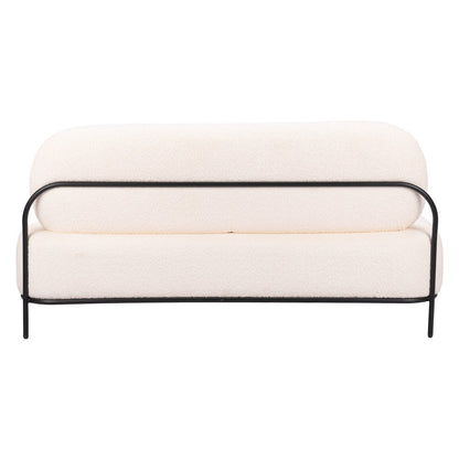 64" Vanilla Fabric Sofa