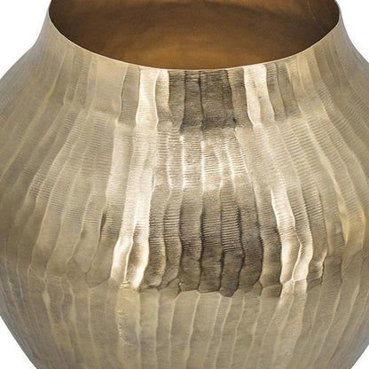 11" Gold Aluminum Round Table Vase