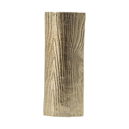 15" Gold Oval Aluminum Table Vase