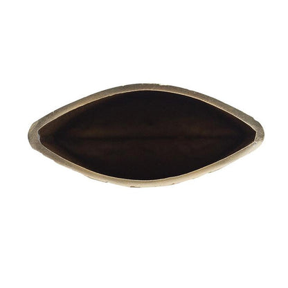 15" Gold Oval Aluminum Table Vase